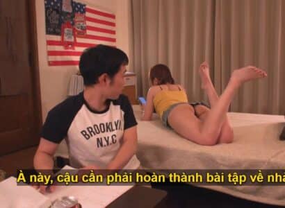 Ở nhà làm bài tập cũng không yên với nhỏ bạn thân chuyên “chăn chuối” - JAV HD Video | Javhay